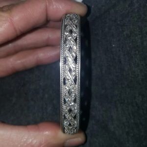 Genuine sterling silver CZ bangle